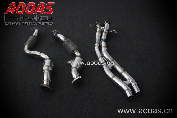 Audi Q7 3.6 All SS304 / Cat (With Cat) Downpipe + Front Pipe (Downpipe Back)